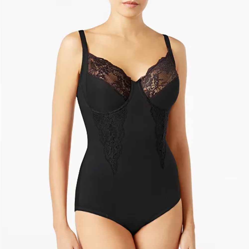NWT Maidenform Black Lace Shapewear 36C